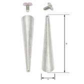 Punk Rock kúpos dísz szegecs 55 mm - NIKKEL